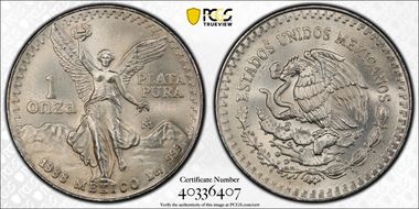 1988-Mo Onza Libertad Ag MS66