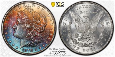 1878 7TF $1 Reverse of 1878 MS63