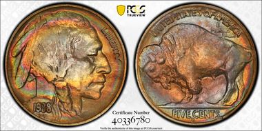 1938-D 5C Buffalo AU58