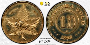 (1898) $1 Greene-790 X#12 Manitoba Gold MS63