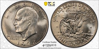 1972 $1 Type 2 MS64