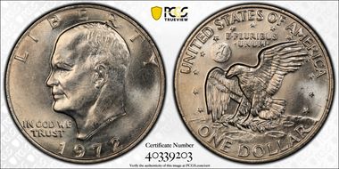 1972 $1 Type 2 MS64