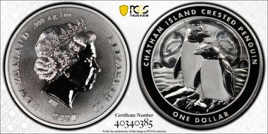 2020 $1 Crested Penguin MS69