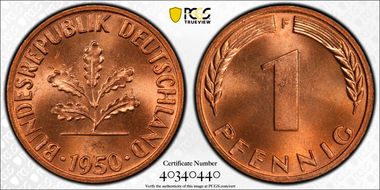 1950-F Pfg J-380 MS66RD