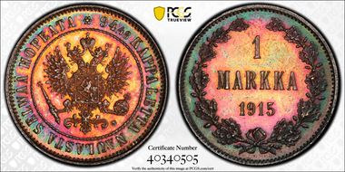 1915-S Markka KM-3.2  Ag N1