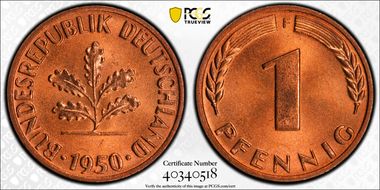 1950-F Pfg J-380 MS67RD