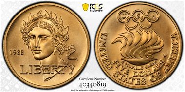 1988-W $5 Olympic MS70