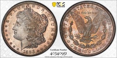 1883-S $1 MS63+