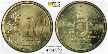 2017-R € 0.10 Coat of Arms MS66