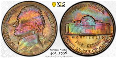 1939 5C Reverse of 1940 MS62