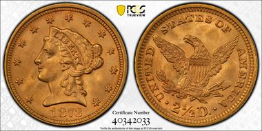 1873 $2.50 Closed 3 MS65