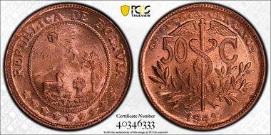 1942 50C KM-182a.2 Restrike MS65RD