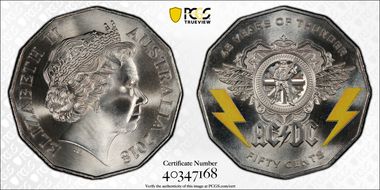 2018 50C AC/DC 45 Years of Thunder MS69