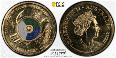 2020-C $2 75th Ann End of WWII Colorized MS67