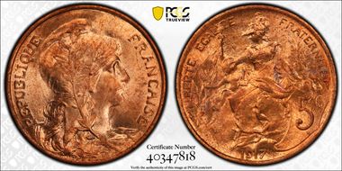 1917 5C Gad-165 F-119 MS64RD