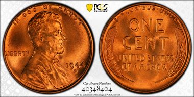 1944-D 1C MS67RD