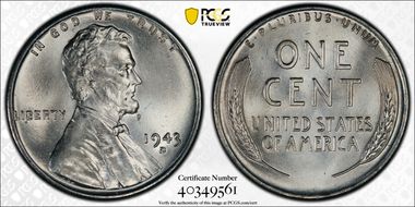 1943-D 1C MS68