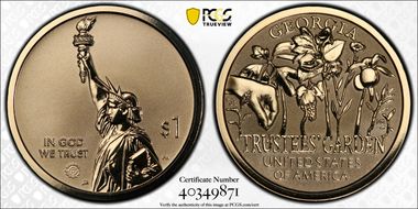 2019-S $1 American Innovation GA Rev PR Trustees' Garden PR70