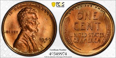 1940-S 1C MS66RD