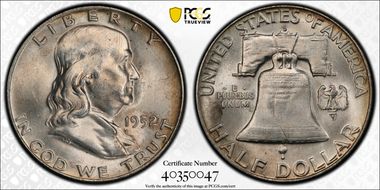 1952-D 50C MS65FBL