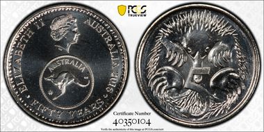 2016 10C 50 Yrs Decimal Currency MS68