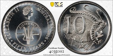 2016 10C 50 Yrs Decimal Currency MS69