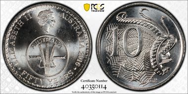 2016 10C 50 Yrs Decimal Currency MS66