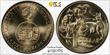 2016 $1 50 Yrs Decimal Currency MS68
