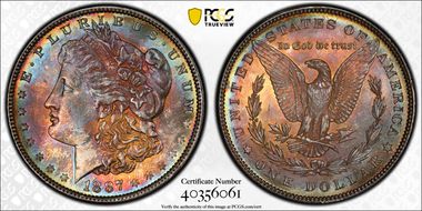 1887 $1 MS66+