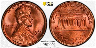 1961 1C MS67RD