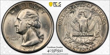1936-S 25C MS65