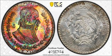 1966-Mo Peso KM-459 MS66+