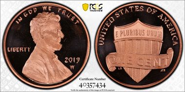 2019-W 1C Shield PR69DCAM