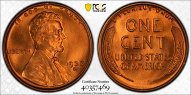1938-S 1C MS67+ RD