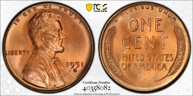 1951-S 1C MS67RD