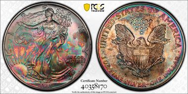 1995 $1 Silver Eagle MS64