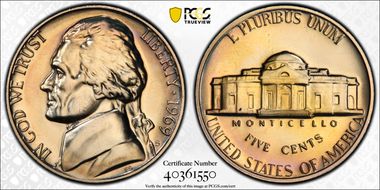1969-S 5C RPM FS-501 PR67