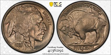 1938-D/D 5C Buffalo, RPM-2 MS65