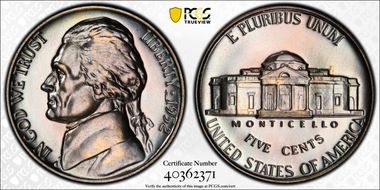 1952 5C Re-Engraved Obv Design FS-404 PR68