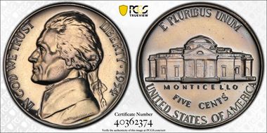 1954 5C Re-Engraved Obv Design FS-401 PR66