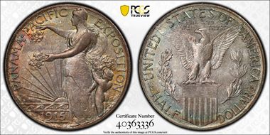 1915-S 50C Panama-Pacific MS67+