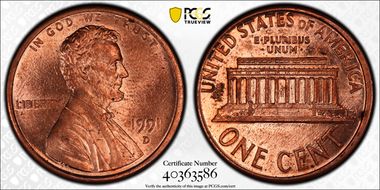 1991-D 1C MS64RD