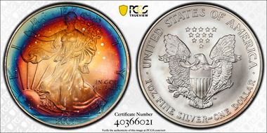 2007 $1 Silver Eagle MS68