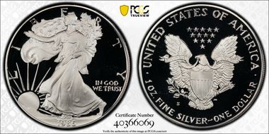 1986-S $1 Silver Eagle PR69DCAM