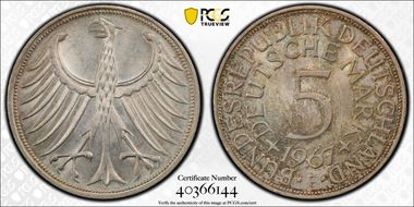 1967-F 5 Mk Regular Issue MS64