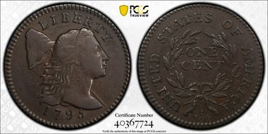 1795 1C Lettered Edge XF40BN