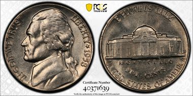 1958-D/D 5C D/ Inverted D FS-501 MS64