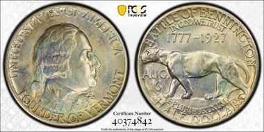 1927 50C Vermont MS67+