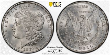 1878 7TF $1 Reverse of 1878 MS65