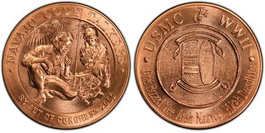 2000 Medal Navajo Code Talkers Bronze 38mm MS68RD